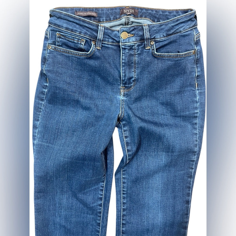 NYDJ Straight Leg Denim Jeans in Classic Blue size 8
